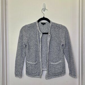 Ann Taylor Factory Open Cardigan, XSP, Black & White